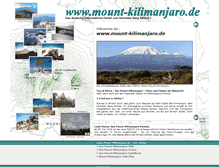 Tablet Screenshot of mount-kilimanjaro.de